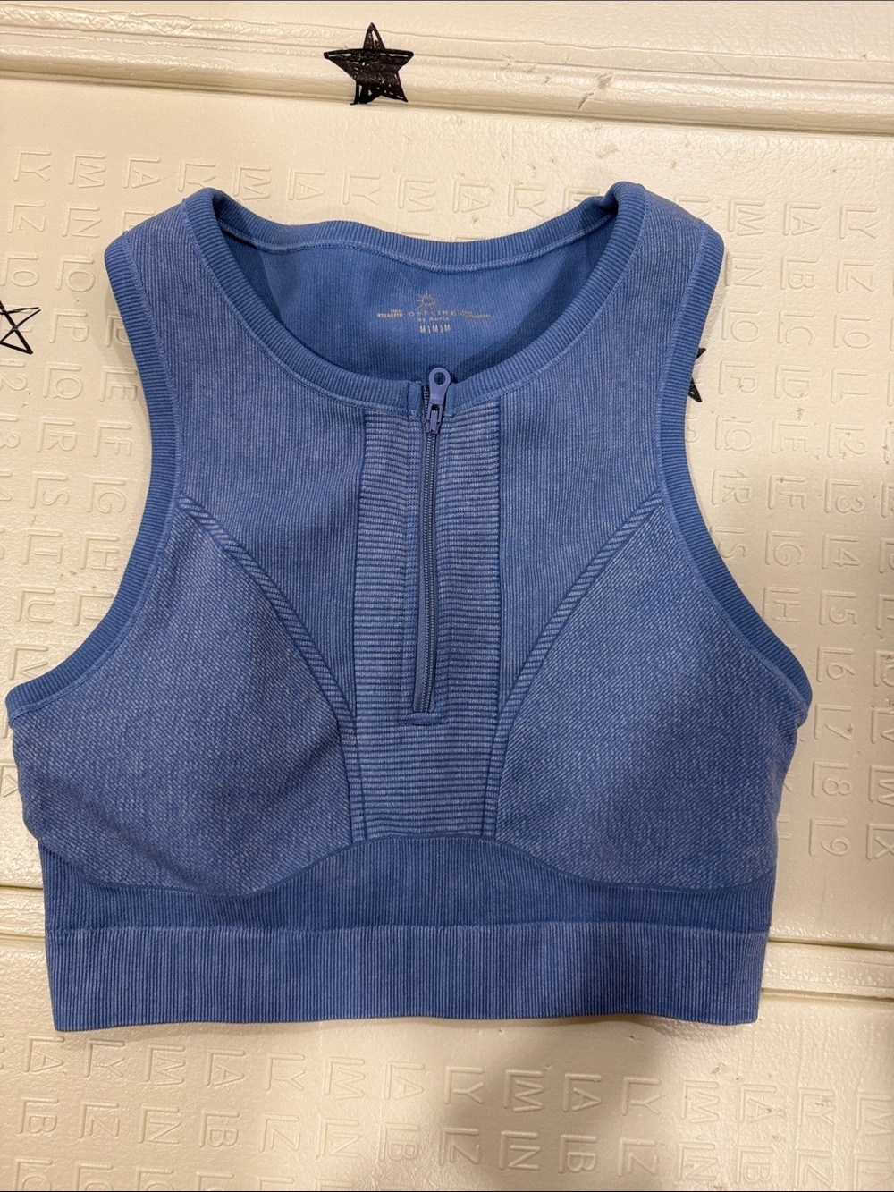 OFFLINE by Aerie Blue Zip-Front Crop Top